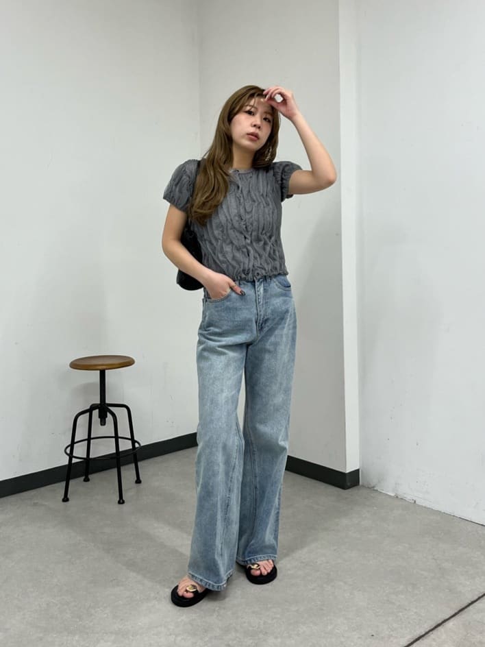CAPRICIEUX LE'MAGE | シャーリング半袖カーディガン | Rakuten