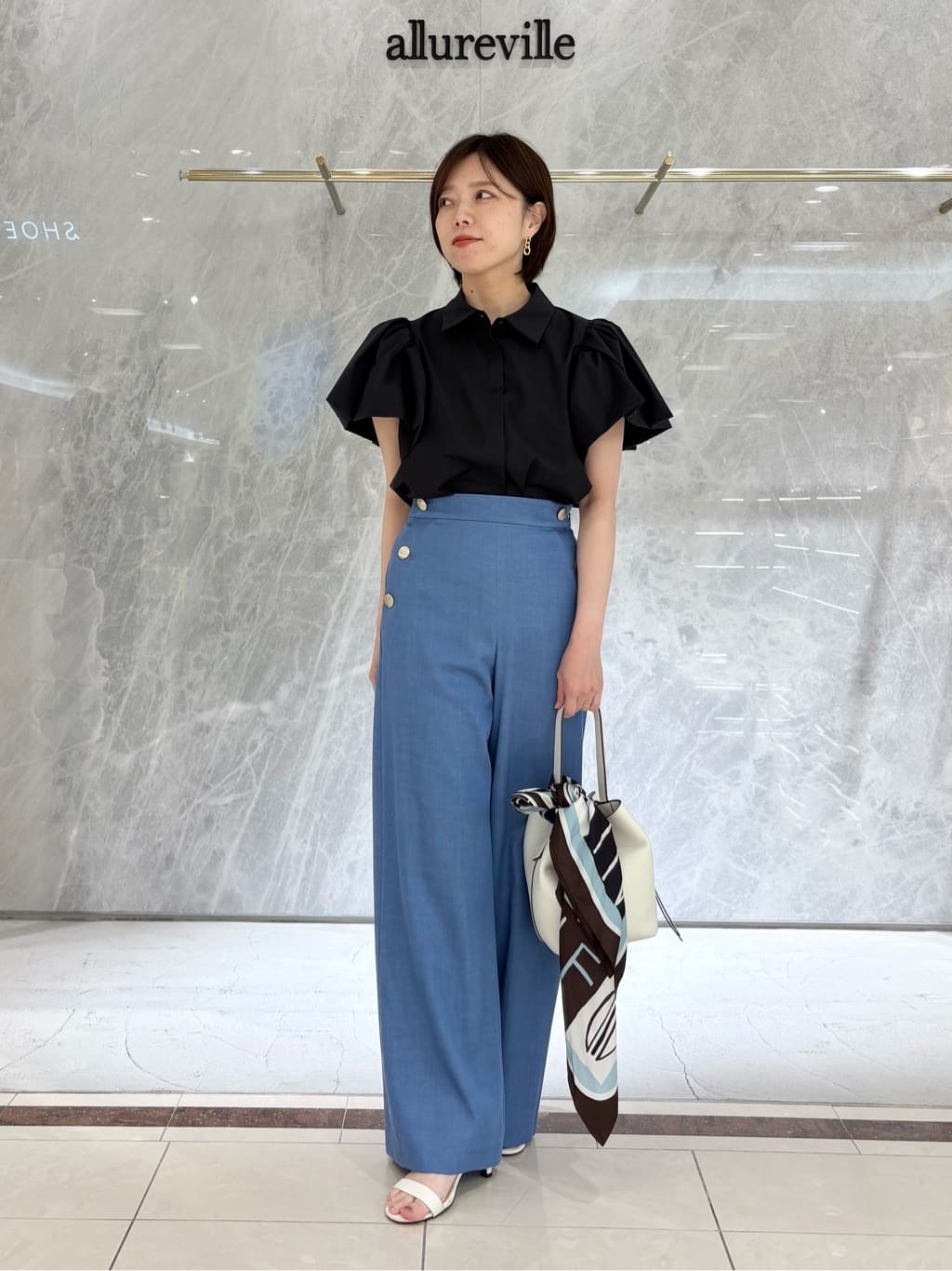 allureville | 【LOULOU WILLOUGHBY】バルーンスリーブシャツブラウス