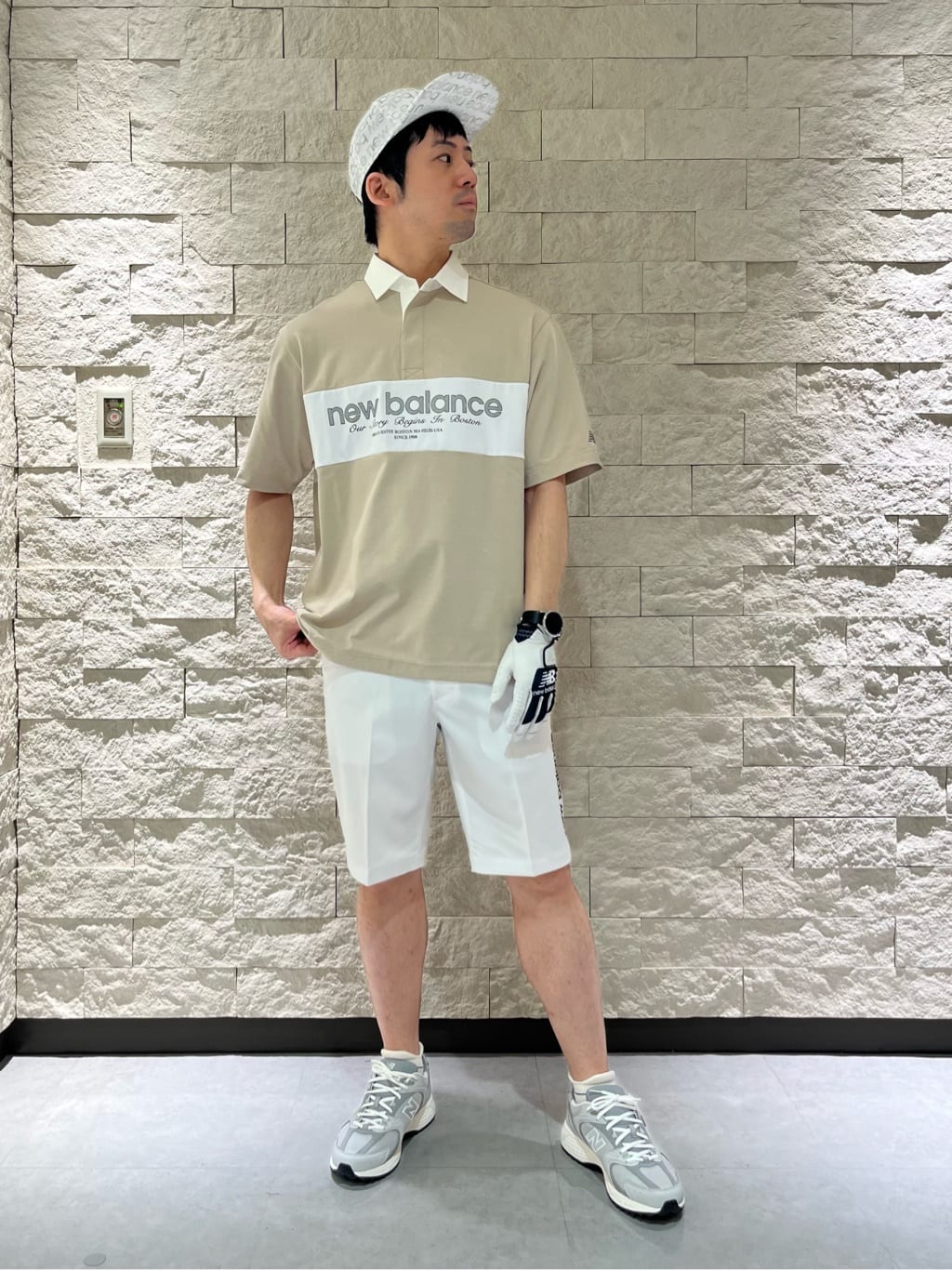 New Balance Golfの接触冷感 ハーフスリーブ ラガーシャツ (MENS)を
