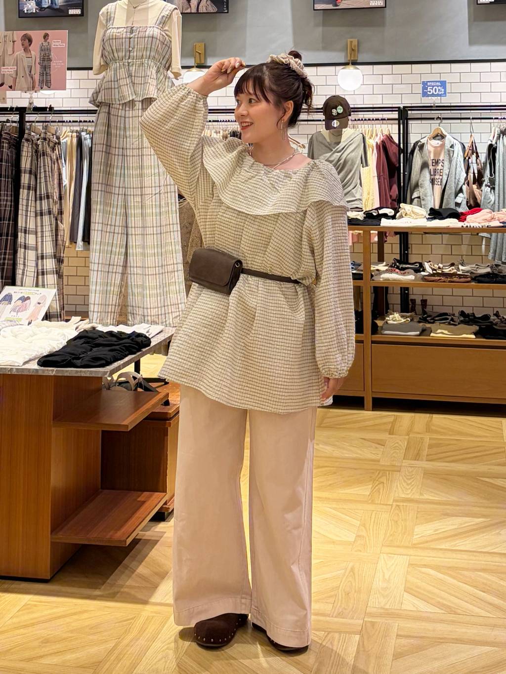 LOWRYS FARM | 2WAYチェックミニワンピース | Rakuten Fashion(楽天