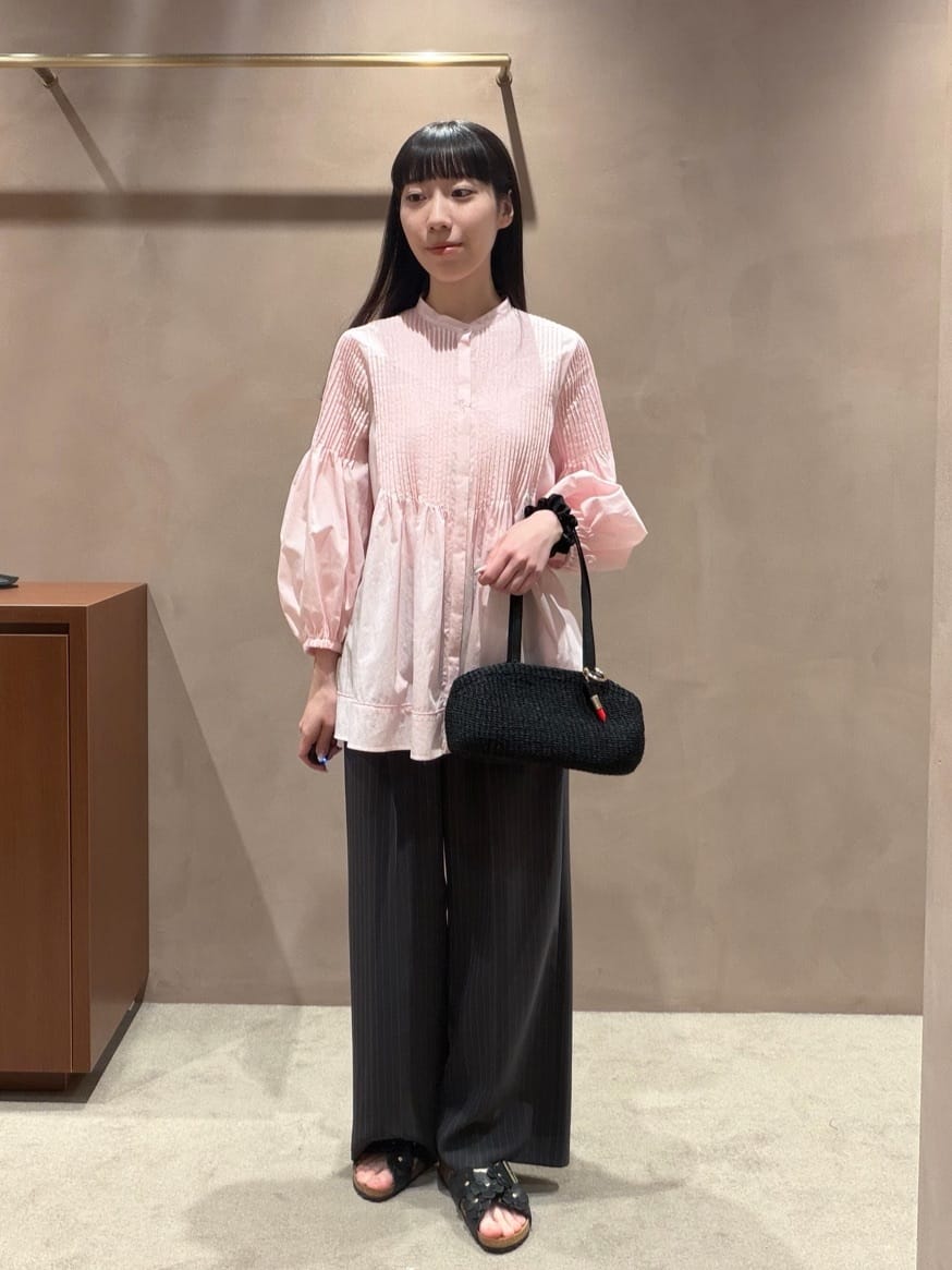 UNITED ARROWS | ピンタック バンドカラー ブラウス | Rakuten Fashion