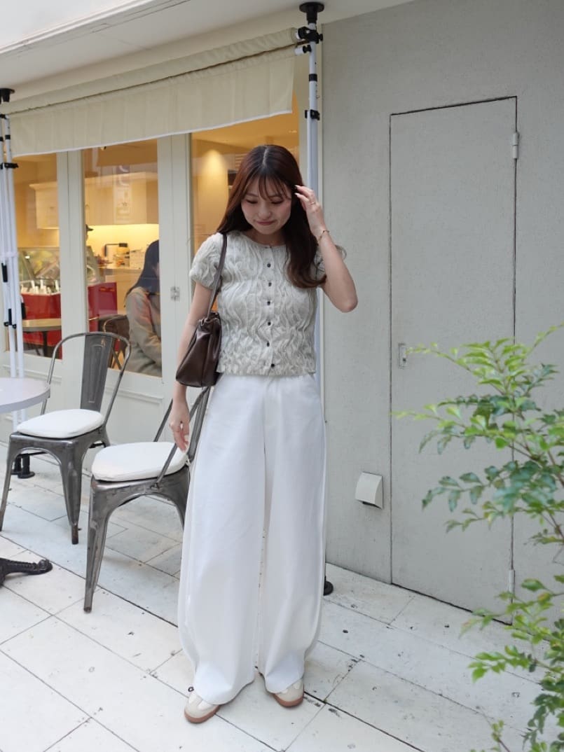 CAPRICIEUX LE'MAGE | シャーリング半袖カーディガン | Rakuten