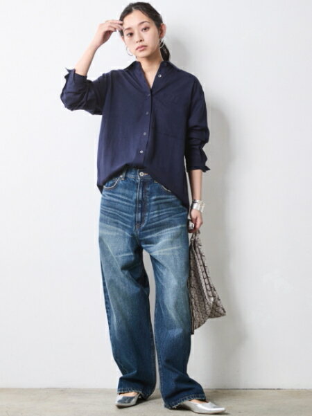 CHIC STYLEのレーヨン麻シャツ<大きいサイズ有>シックスタイルを使ったコーディネートを紹介します。｜Rakuten Fashion(楽天ファッション／旧楽天ブランドアベニュー)7053001