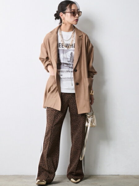 CHIC STYLEの綿100%ピグメント染プリントTシャツ<大きいサイズ有>シックスタイルを使ったコーディネートを紹介します。｜Rakuten Fashion(楽天ファッション／旧楽天ブランドアベニュー)7052967