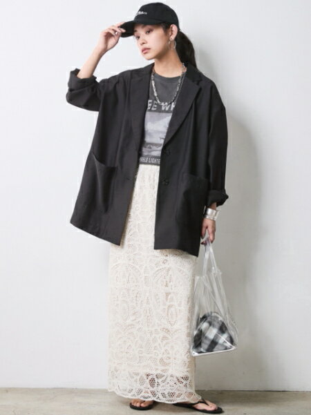 CHIC STYLEの綿100%ピグメント染プリントTシャツ<大きいサイズ有>シックスタイルを使ったコーディネートを紹介します。｜Rakuten Fashion(楽天ファッション／旧楽天ブランドアベニュー)7053081