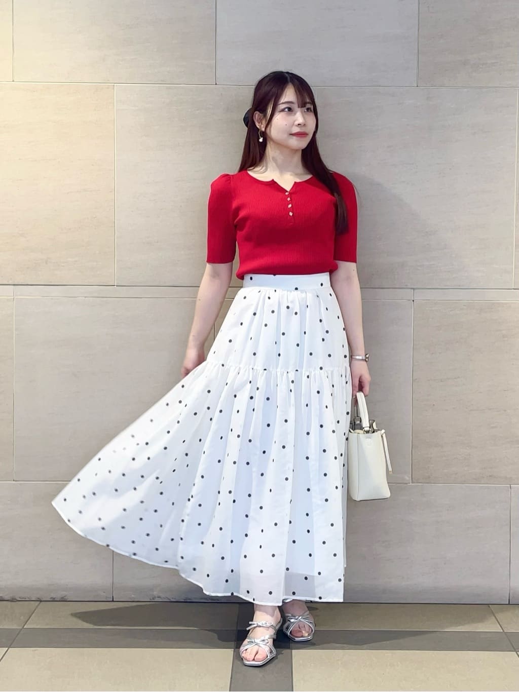 PROPORTION BODY DRESSING | ドットプリントティアードスカート 26SS