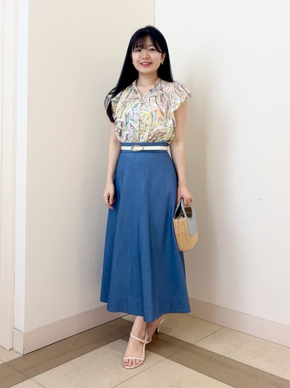 ANAYI | 【セットアップ対応商品】オックスストレッチフレア スカート