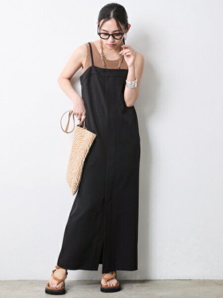 CHIC STYLEのフロントジップキャミソールワンピース<大きいサイズ有>シックスタイルを使ったコーディネートを紹介します。｜Rakuten Fashion(楽天ファッション／旧楽天ブランドアベニュー)7053454