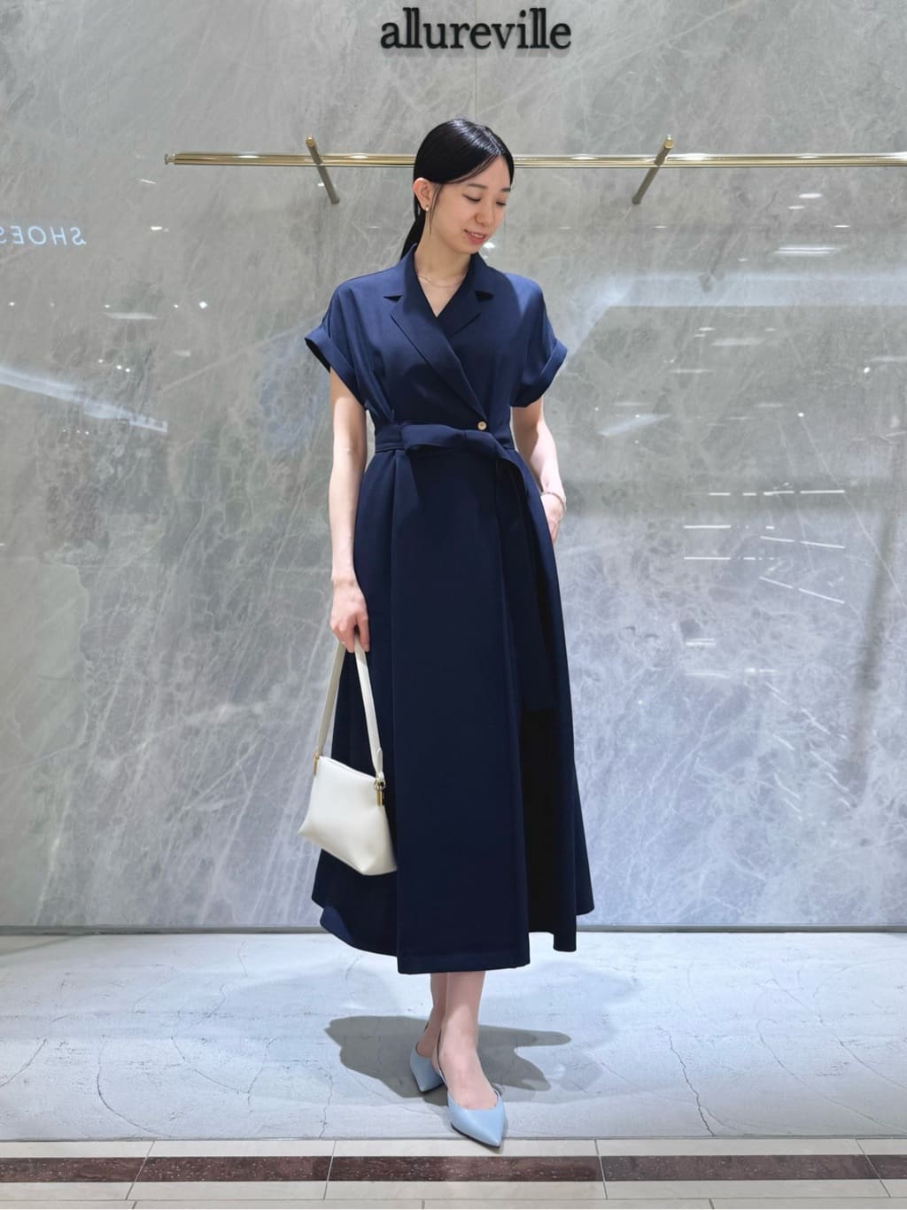 allureville | フレンチスリーブラップワンピース | Rakuten Fashion