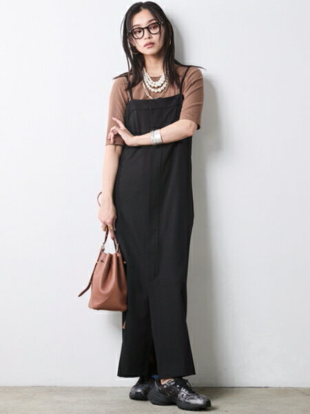 CHIC STYLEのフロントジップキャミソールワンピース<大きいサイズ有>シックスタイルを使ったコーディネートを紹介します。｜Rakuten Fashion(楽天ファッション／旧楽天ブランドアベニュー)7055863