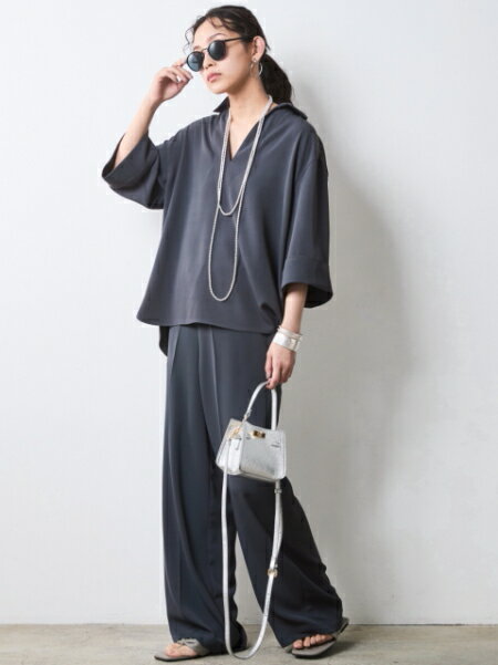 CHIC STYLEのスキッパーブラウス<大きいサイズ有>シックスタイルを使ったコーディネートを紹介します。｜Rakuten Fashion(楽天ファッション／旧楽天ブランドアベニュー)7055878
