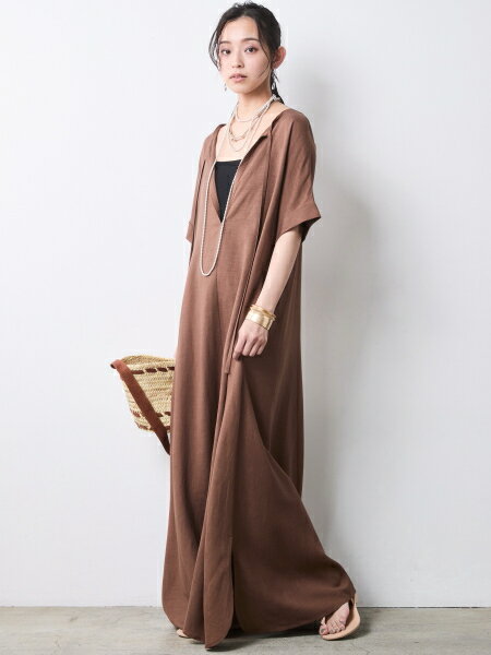 CHIC STYLEのレーヨン麻2WAYフレンチスリーブマキシワンピース<大きいサイズ有>シックスタイルを使ったコーディネートを紹介します。｜Rakuten Fashion(楽天ファッション／旧楽天ブランドアベニュー)7055991