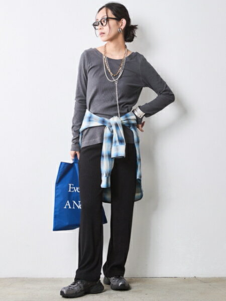CHIC STYLEのテレコロングスリーブプルオーバー<大きいサイズ有>シックスタイルを使ったコーディネートを紹介します。｜Rakuten Fashion(楽天ファッション／旧楽天ブランドアベニュー)7056017