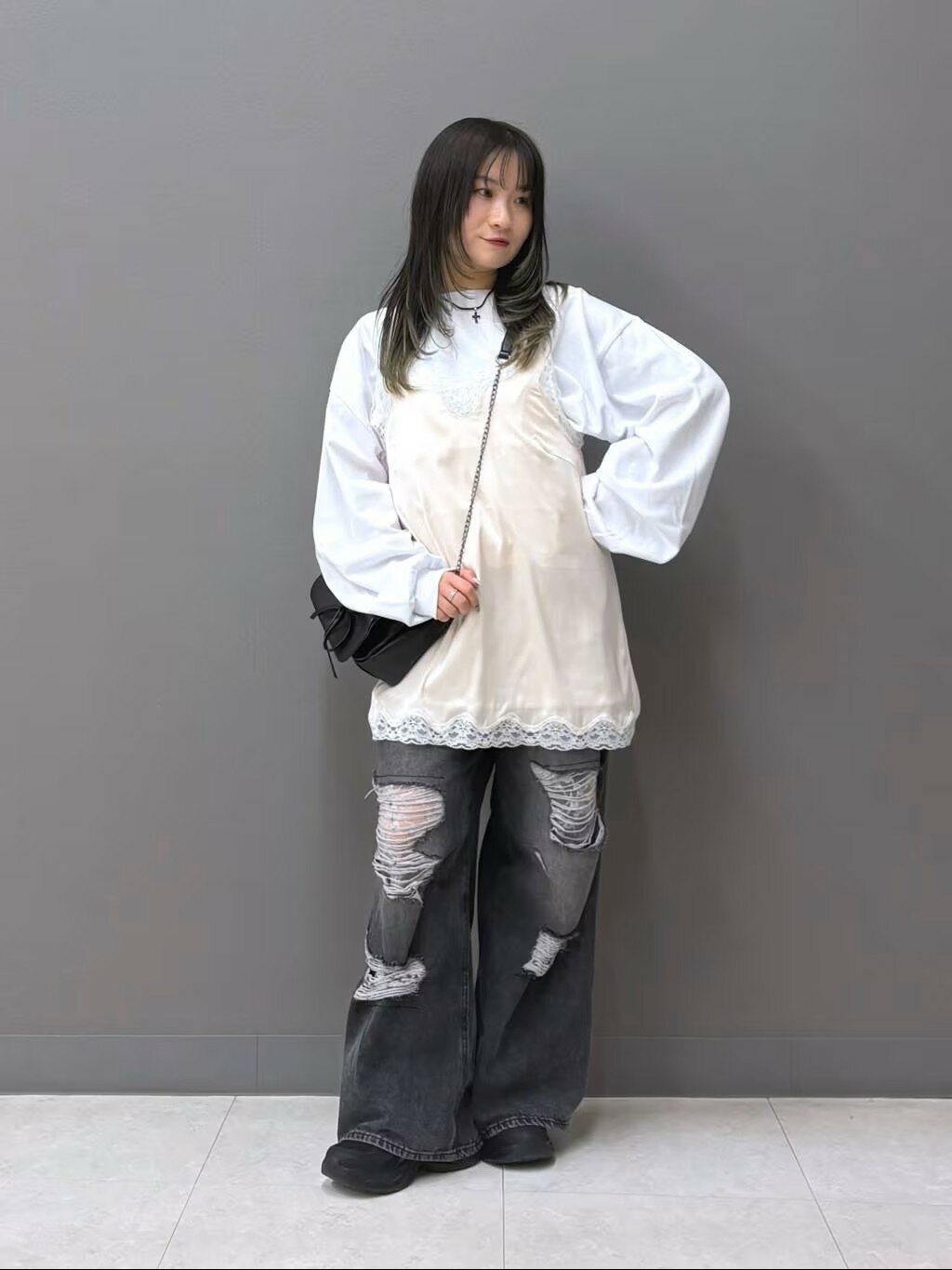 Heather | レーストリムサテンキャミワンピース | Rakuten Fashion