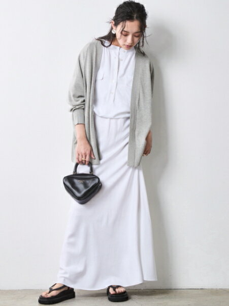 CHIC STYLEのモダール綿ニットカーディガン<大きいサイズ有>シックスタイルを使ったコーディネートを紹介します。｜Rakuten Fashion(楽天ファッション／旧楽天ブランドアベニュー)7056029