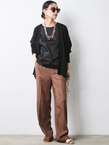CHIC STYLEのモダール綿ニットカーディガン<大きいサイズ有>シックスタイルを使ったコーディネートを紹介します。｜Rakuten Fashion(楽天ファッション／旧楽天ブランドアベニュー)7056034