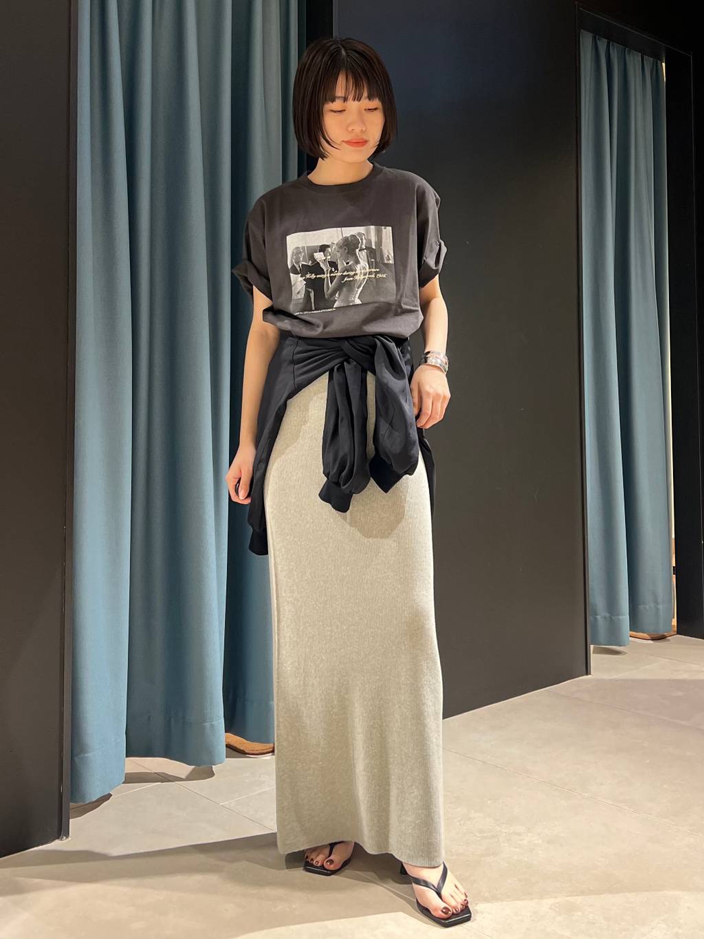 Curensology | コットンリブタイトスカート | Rakuten Fashion(楽天