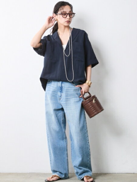 CHIC STYLEのテーラードチュニックブラウス<大きいサイズ有>シックスタイルを使ったコーディネートを紹介します。｜Rakuten Fashion(楽天ファッション／旧楽天ブランドアベニュー)7056115