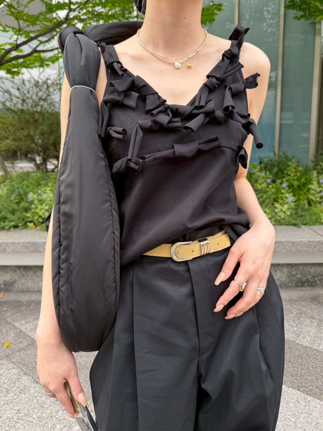 LE CIEL BLEU | ボウジャージーキャミトップ / Bow Jersey Cami Top