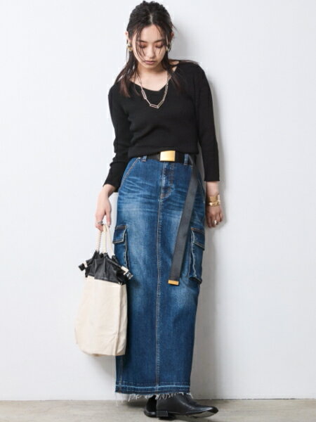 CHIC STYLEの7分袖Vネックニットプルオーバー<大きいサイズ有>シックスタイルを使ったコーディネートを紹介します。｜Rakuten Fashion(楽天ファッション／旧楽天ブランドアベニュー)7060542