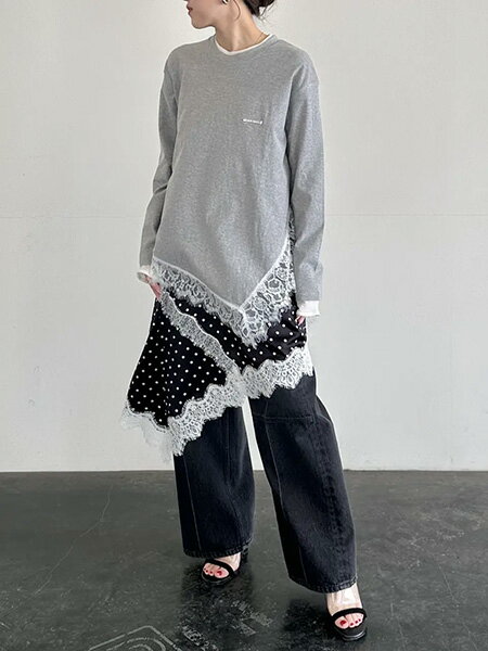 PRANK PROJECTのアシメヘムレーストップ / Asymmetrical Hem Lace Topを使ったコーディネートを紹介します。｜Rakuten Fashion(楽天ファッション／旧楽天ブランドアベニュー)7060553