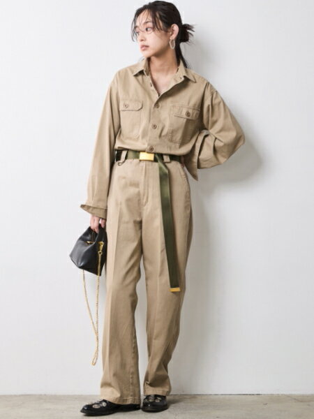 CHIC STYLEの綿100%チノシャツ<大きいサイズ有>シックスタイルを使ったコーディネートを紹介します。｜Rakuten Fashion(楽天ファッション／旧楽天ブランドアベニュー)7060533