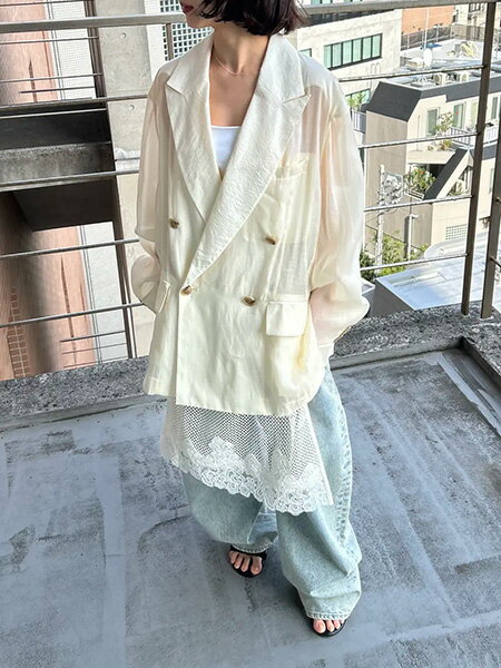 PRANK PROJECTのシルクブレンドシアージャケット / Silk Blend Sheer Jacketを使ったコーディネートを紹介します。｜Rakuten Fashion(楽天ファッション／旧楽天ブランドアベニュー)7060580