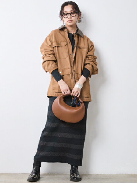 CHIC STYLEのポロニットマキシワンピース<大きいサイズ有>シックスタイルを使ったコーディネートを紹介します。｜Rakuten Fashion(楽天ファッション／旧楽天ブランドアベニュー)7060611