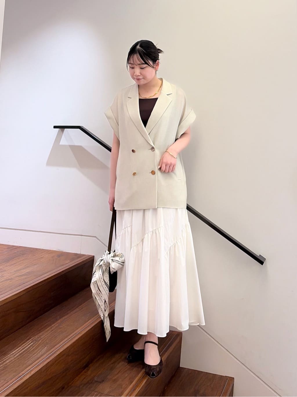 allureville | ◇バイヤス切替ギャザースカート | Rakuten Fashion