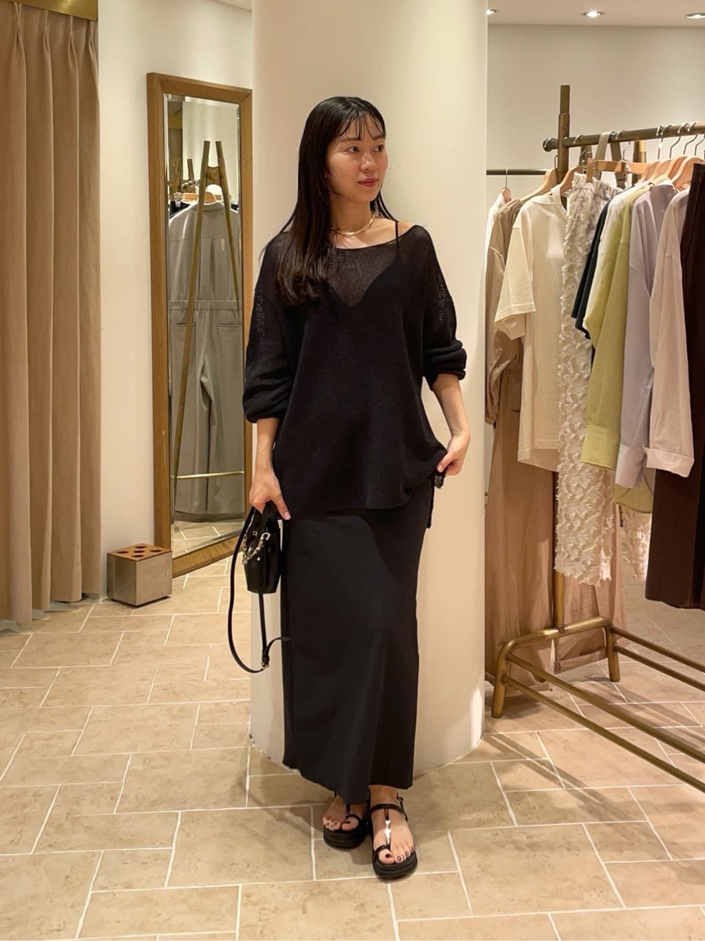GALLARDAGALANTEのペーパーヤーンメッシュニットを使ったコーディネートを紹介します。｜Rakuten Fashion(楽天ファッション／旧楽天ブランドアベニュー)7062520