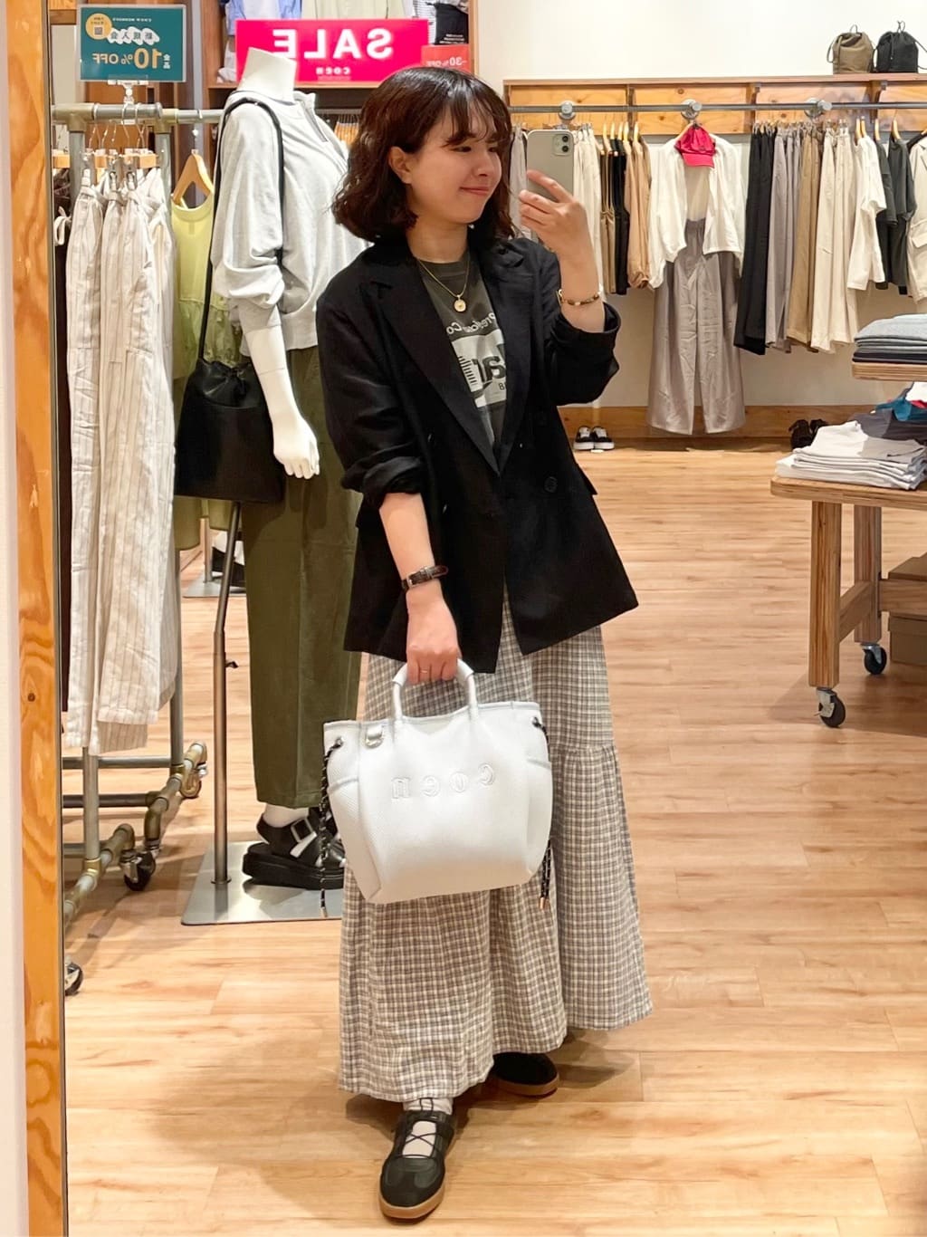 coen | リネンレーヨンティアードスカート | Rakuten Fashion(楽天
