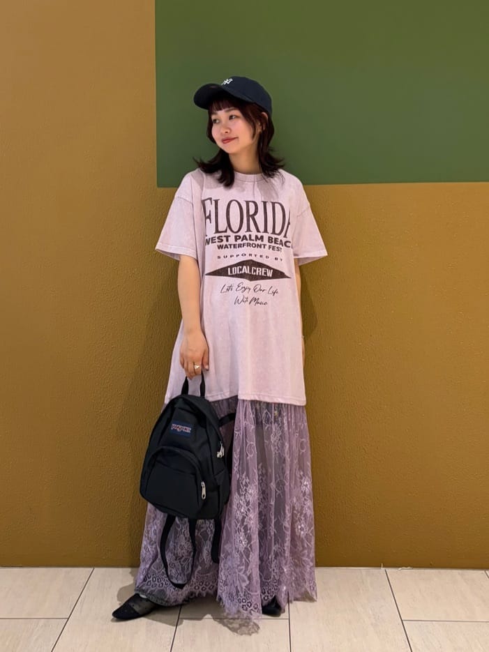 FREAK’S STOREのTシャツ レースドッキング ワンピースを使ったコーディネートを紹介します。｜Rakuten Fashion(楽天ファッション／旧楽天ブランドアベニュー)7062994