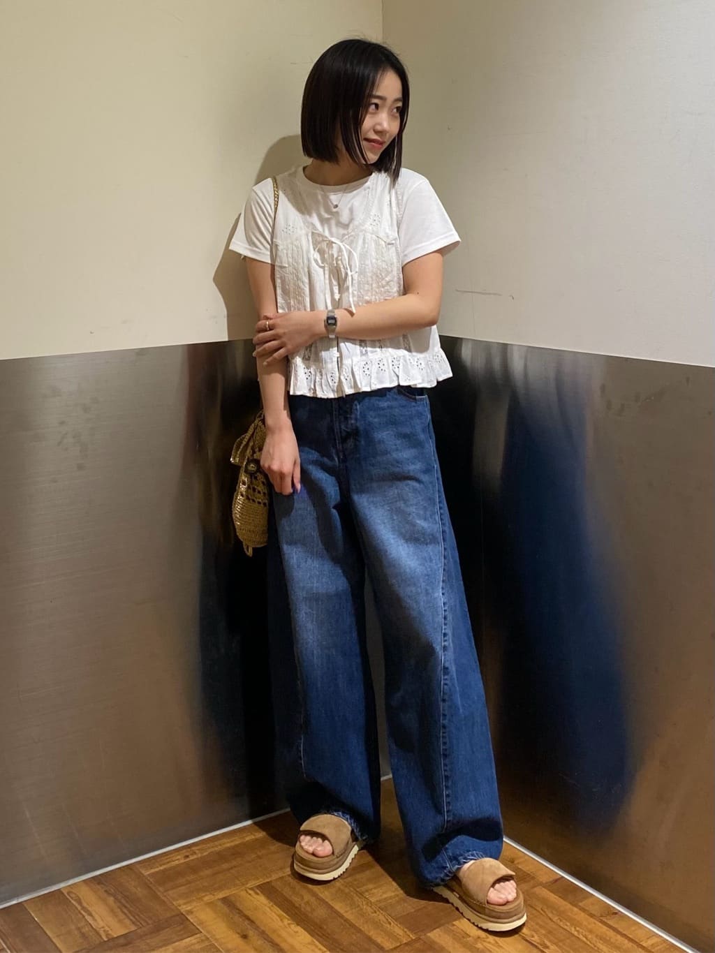FREAK’S STOREの<汗ジミ防止>天竺コンパクトTシャツ/遮熱/UVカットを使ったコーディネートを紹介します。｜Rakuten Fashion(楽天ファッション／旧楽天ブランドアベニュー)7063601
