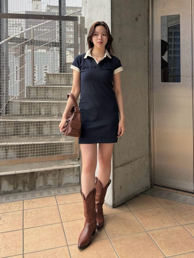 moussy | CONTRAST POLO ドレス | Rakuten Fashion(楽天ファッション