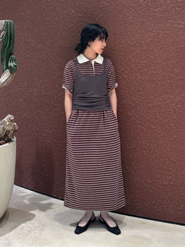 BEAUTY&YOUTH UNITED ARROWS | <6(ROKU)>パイルボーダー ワンピース
