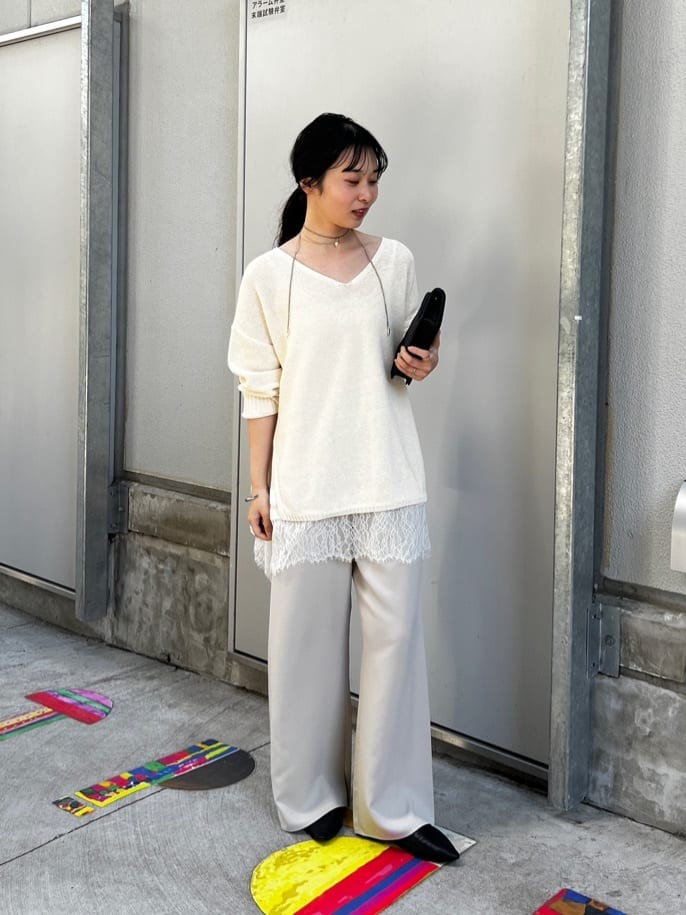 GALLARDAGALANTEの【累計販売1万枚超!】【美脚パンツ】ワイドドロストパンツを使ったコーディネートを紹介します。｜Rakuten Fashion(楽天ファッション／旧楽天ブランドアベニュー)7068710