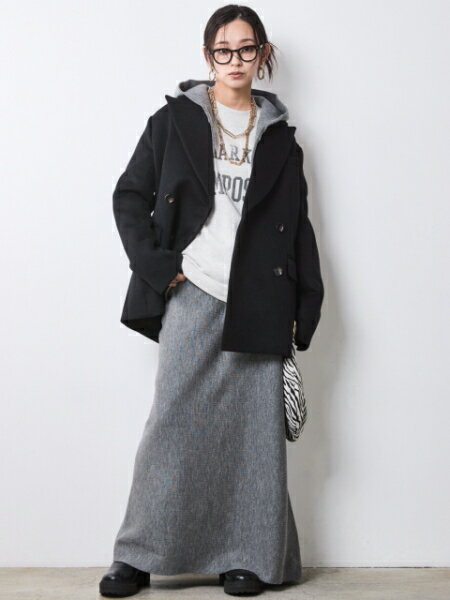 CHIC STYLEのジップアップニットフーディ<大きいサイズ有>シックスタイルを使ったコーディネートを紹介します。｜Rakuten Fashion(楽天ファッション／旧楽天ブランドアベニュー)7068895
