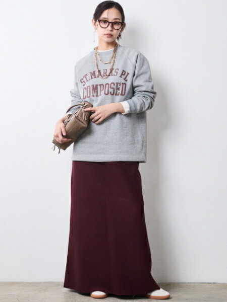 CHIC STYLEの綿100%裏起毛ロゴプリントスウェット<大きいサイズ有>シックスタイルを使ったコーディネートを紹介します。｜Rakuten Fashion(楽天ファッション／旧楽天ブランドアベニュー)7068900