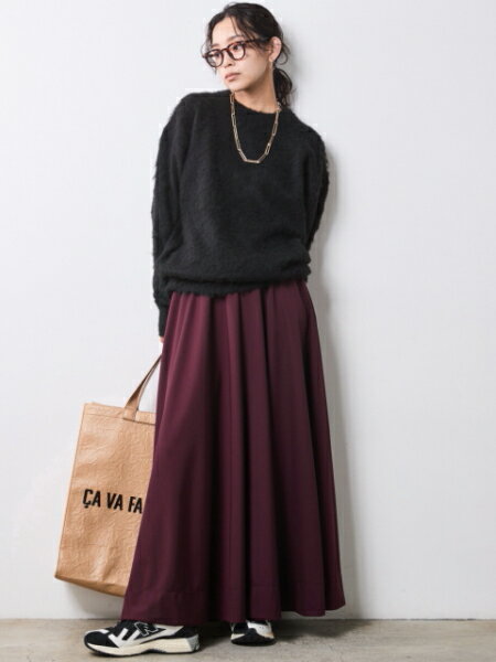 CHIC STYLEのヘアリークルーネックニット<大きいサイズ有>シックスタイルを使ったコーディネートを紹介します。｜Rakuten Fashion(楽天ファッション／旧楽天ブランドアベニュー)7068853