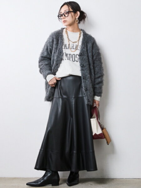 CHIC STYLEのへアリーニットカーディガン<大きいサイズ有>シックスタイルを使ったコーディネートを紹介します。｜Rakuten Fashion(楽天ファッション／旧楽天ブランドアベニュー)7068858