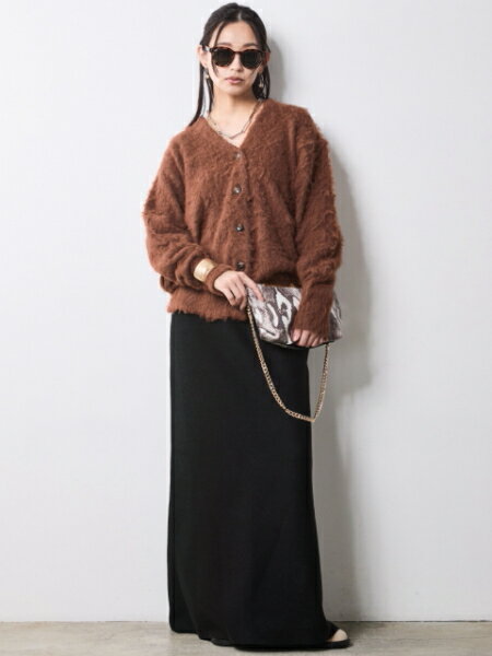 CHIC STYLEのへアリーニットカーディガン<大きいサイズ有>シックスタイルを使ったコーディネートを紹介します。｜Rakuten Fashion(楽天ファッション／旧楽天ブランドアベニュー)7068859