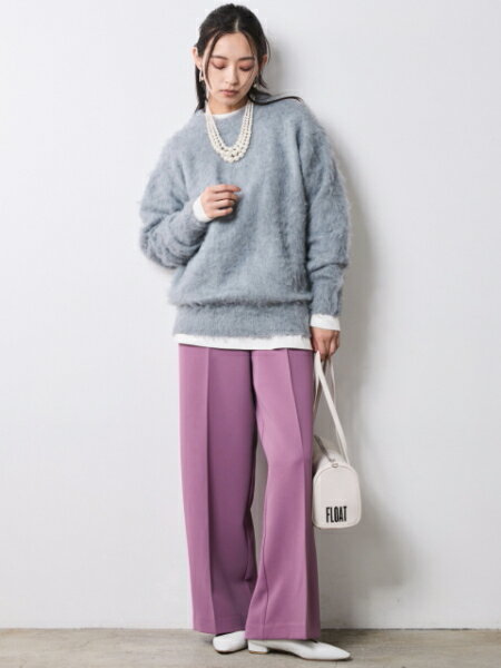 CHIC STYLEのヘアリークルーネックニット<大きいサイズ有>シックスタイルを使ったコーディネートを紹介します。｜Rakuten Fashion(楽天ファッション／旧楽天ブランドアベニュー)7068927