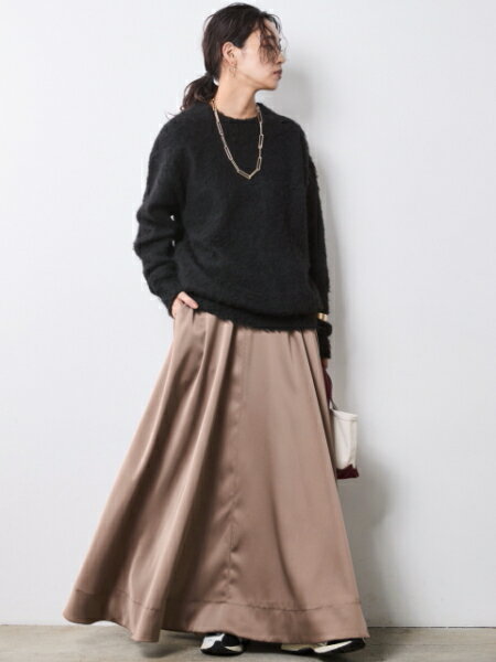 CHIC STYLEのヘアリークルーネックニット<大きいサイズ有>シックスタイルを使ったコーディネートを紹介します。｜Rakuten Fashion(楽天ファッション／旧楽天ブランドアベニュー)7068943