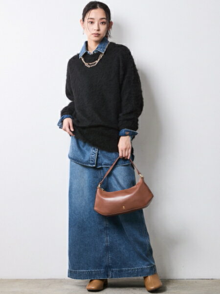 CHIC STYLEのヘアリークルーネックニット<大きいサイズ有>シックスタイルを使ったコーディネートを紹介します。｜Rakuten Fashion(楽天ファッション／旧楽天ブランドアベニュー)7068911