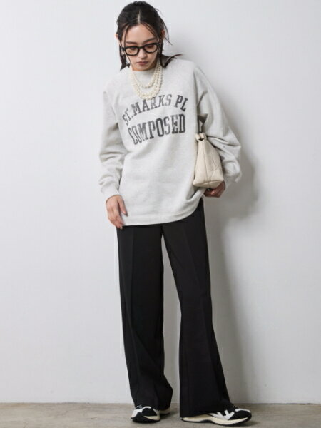 CHIC STYLEの綿100%裏起毛ロゴプリントスウェット<大きいサイズ有>シックスタイルを使ったコーディネートを紹介します。｜Rakuten Fashion(楽天ファッション／旧楽天ブランドアベニュー)7068970