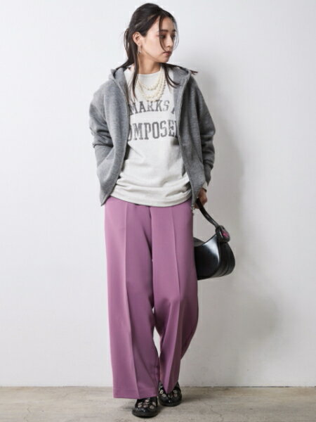 CHIC STYLEのジップアップニットフーディ<大きいサイズ有>シックスタイルを使ったコーディネートを紹介します。｜Rakuten Fashion(楽天ファッション／旧楽天ブランドアベニュー)7068985