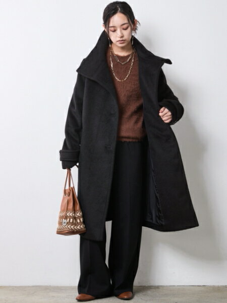 CHIC STYLEのヘアリークルーネックニット<大きいサイズ有>シックスタイルを使ったコーディネートを紹介します。｜Rakuten Fashion(楽天ファッション／旧楽天ブランドアベニュー)7068976