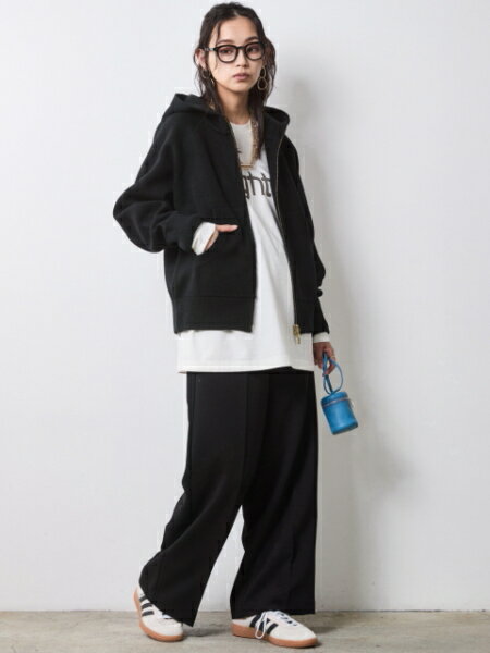 CHIC STYLEのジップアップニットフーディ<大きいサイズ有>シックスタイルを使ったコーディネートを紹介します。｜Rakuten Fashion(楽天ファッション／旧楽天ブランドアベニュー)7068979