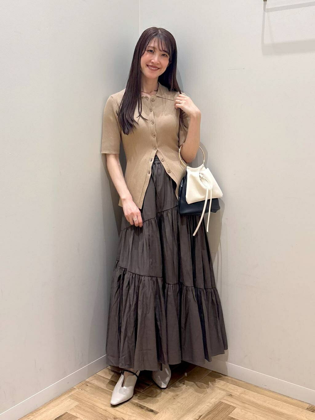 mysty womanのUVカットニットポロカーディガンを使ったコーディネートを紹介します。｜Rakuten Fashion(楽天ファッション／旧楽天ブランドアベニュー)7069070