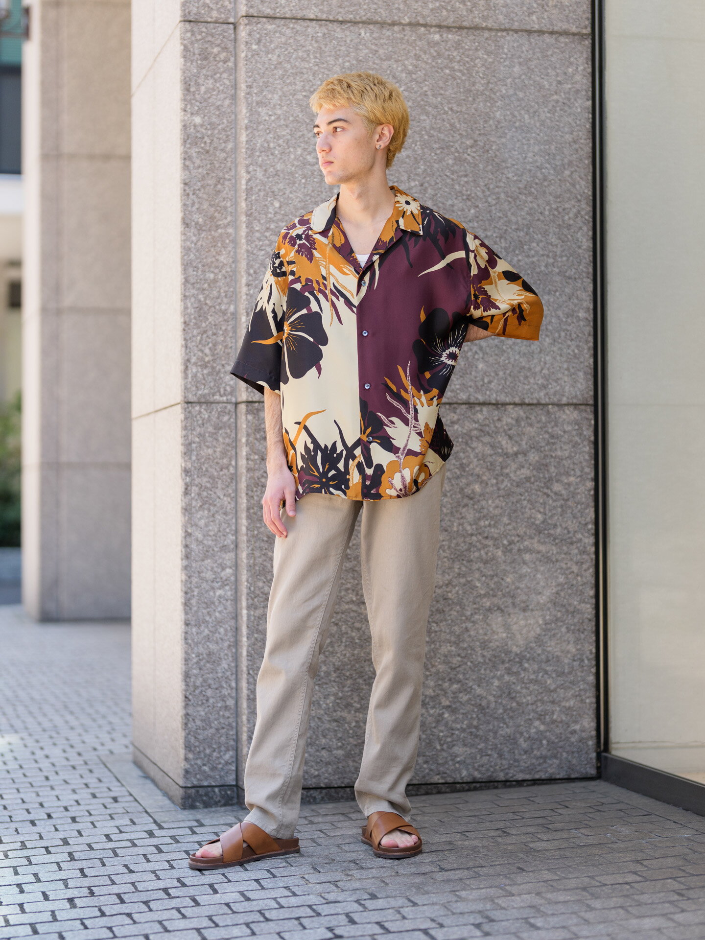 BANANA REPUBLIC | (M)スタンダードフィット シルク リゾート シャツ